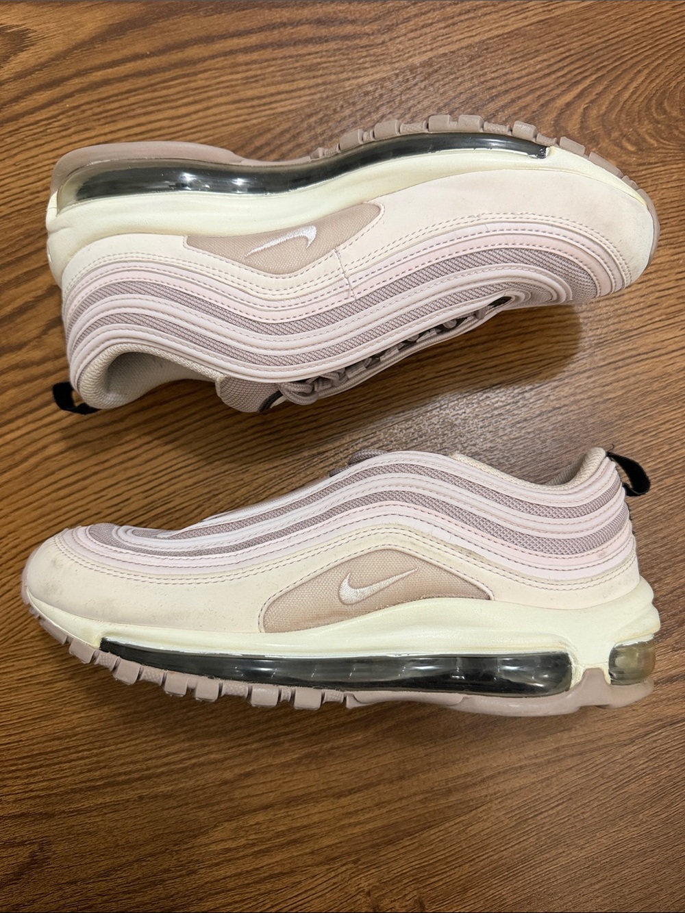 Nike Women's Air Max 97 Sneakers - Pale Pink and Cream